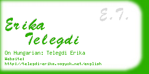 erika telegdi business card